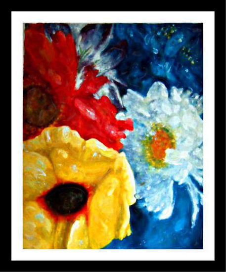 Shyntetic Flowers 2 Oil Canvas Floral Painting