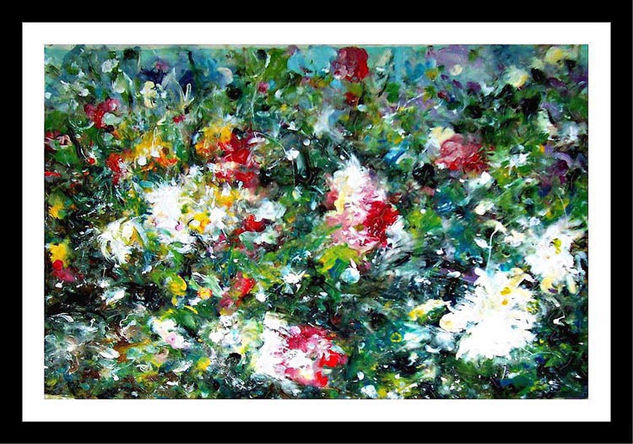 Botanical Garden Oil Canvas Floral Painting