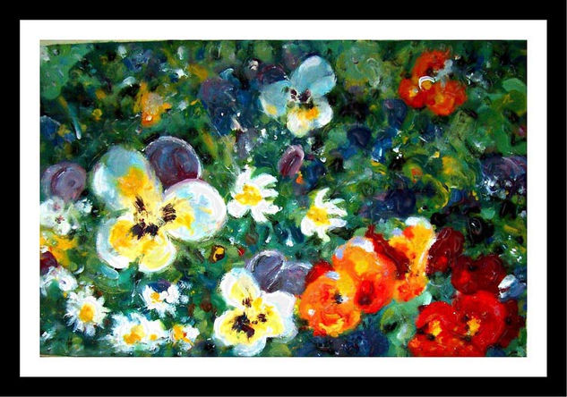 Botanical Garden 2 Oil Canvas Floral Painting