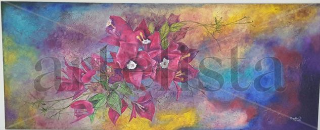 Infinito Bugambilia Oil Canvas Floral Painting