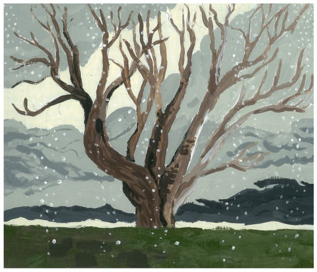 February-Pasture Tree Acrylic Others Landscaping