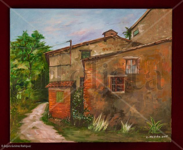 Casas viejas Oil Canvas Landscaping