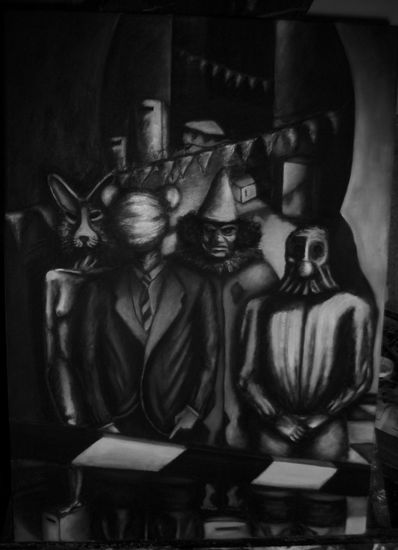 máscaras Acrylic Canvas Figure Painting