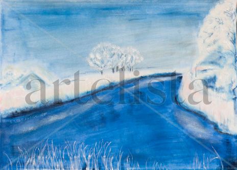 Winter landscape on...