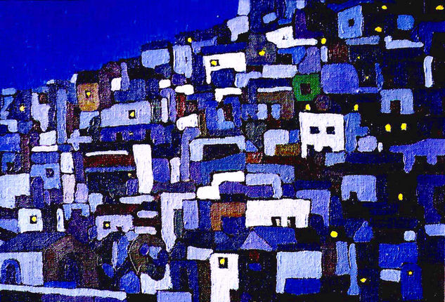 - (El Risco San Nicolás) Las Palmas G.C. Oil Canvas Landscaping