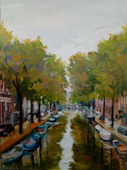 Canales de Amsterdam. Obra nº2 Oil Panel Landscaping