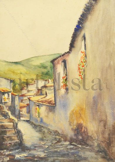 Paisaje de calle de Ronda (115) Watercolour Paper Landscaping