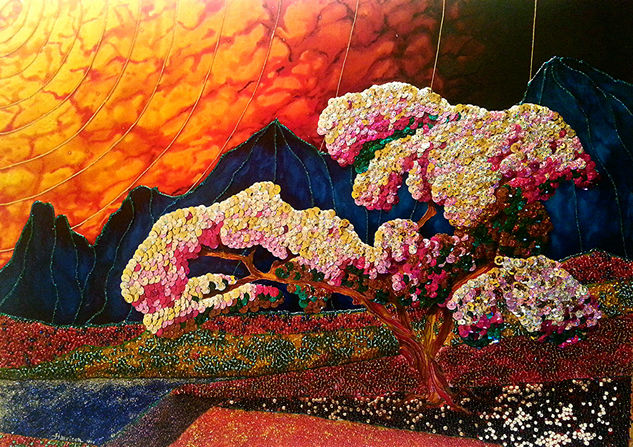 " Sakura " Óleo Lienzo Paisaje