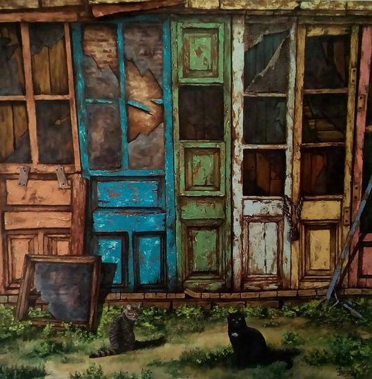 " Door-is " Oil Canvas Others