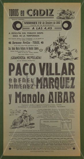 Cartel de toros (105/2) 