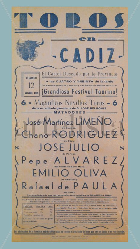 Cartel de toros...