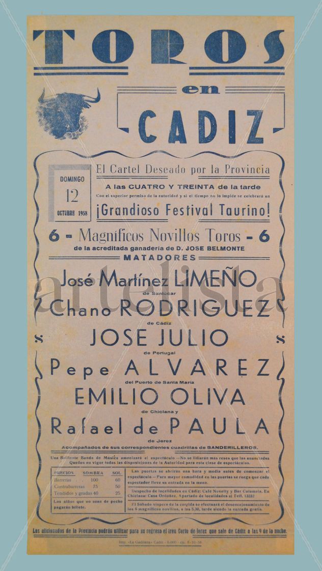 Cartel de toros (105/3)