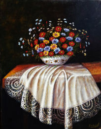 Tabla flores puntilla