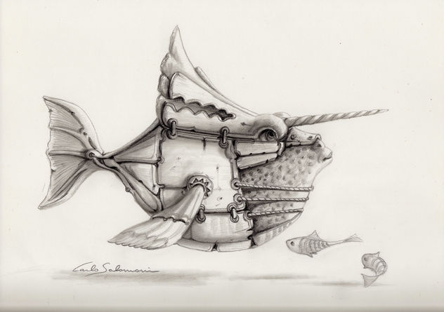 EL PEZ GUERRERO - ( Dibujo )