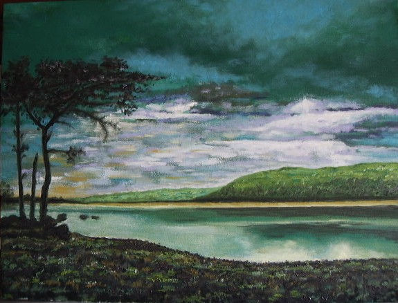 La soledad del lago Oil Canvas Landscaping