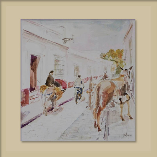 Calle San Fernando de Puerto Real Watercolour Paper Landscaping