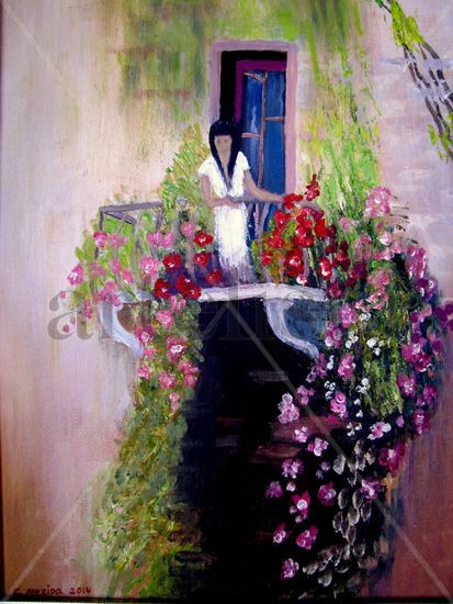 Balcon floriddo Oil Canvas Landscaping