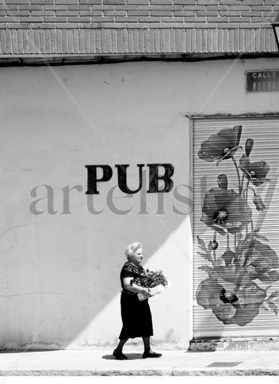 Flowers pub bw Nature Black and White (Digital)