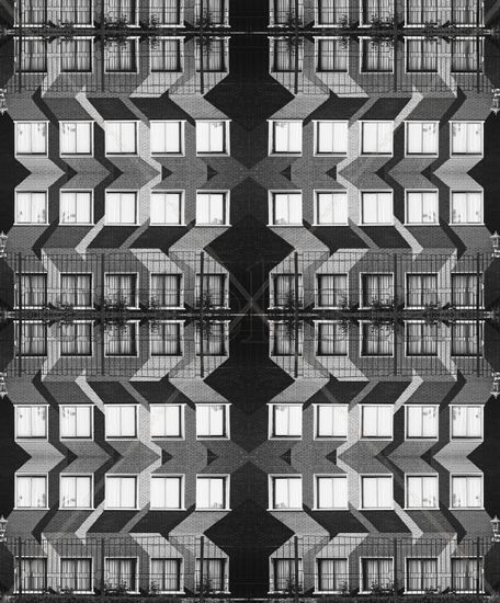 Geometrical Conceptual/Abstracto Blanco y Negro (Digital)