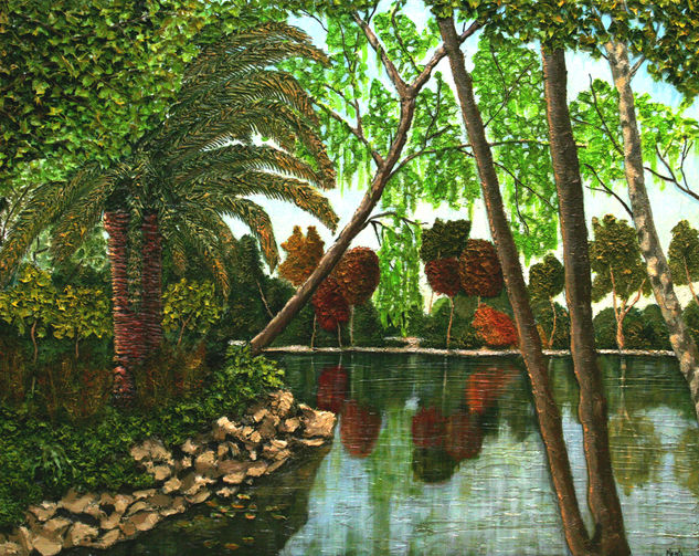 llac Media Mixta Tabla Paisaje