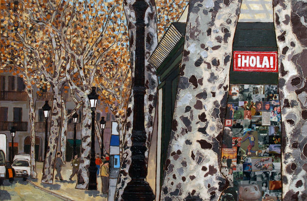 las ramblas Mixed media Panel Landscaping