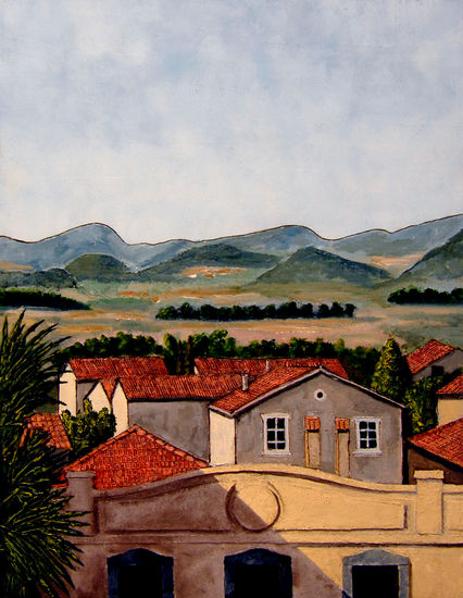 sud de frança Mixed media Panel Landscaping