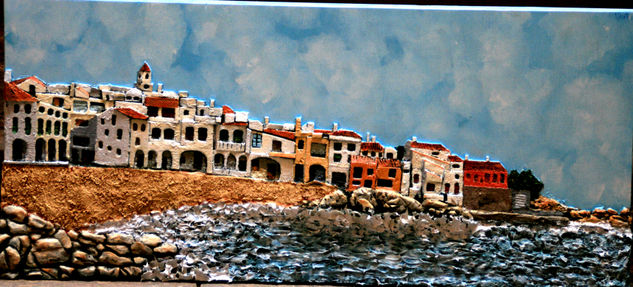 calella Mixed media Panel Marine Painting