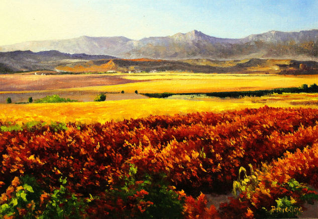 La viña roja Oil Canvas Landscaping