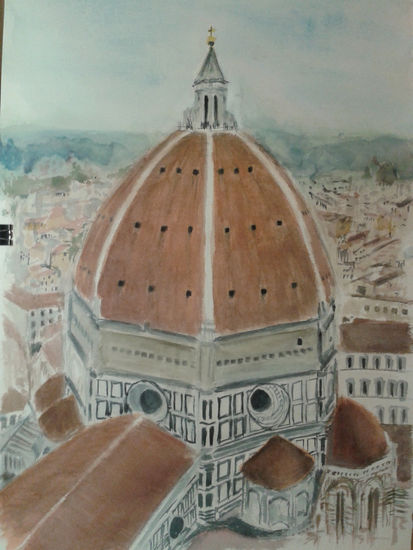 Cúpula de Santa MAría Fiore (Florencia) Watercolour Paper Landscaping