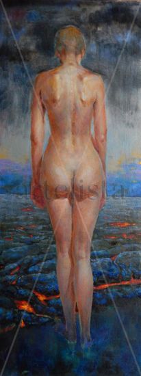 Suicidio Caliente Oil Panel Figure Painting