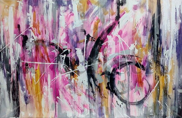 Caos magenta Acrylic Canvas Others