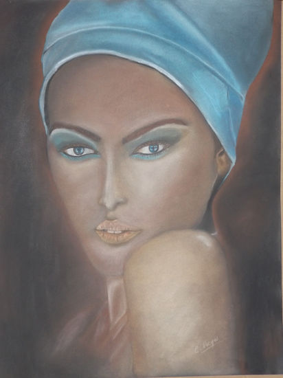 Cara bonita 2 Pastel Card Figure Painting