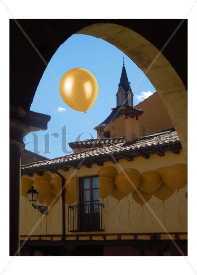 yellow balloons Otras temáticas Color (Digital)