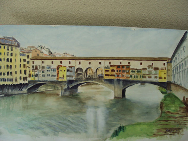 Puente Vecchio, Florencia Watercolour Paper Landscaping