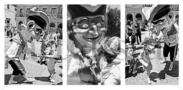 Cabezudos tríptico Photojournalism and Documentary Black and White (Digital)