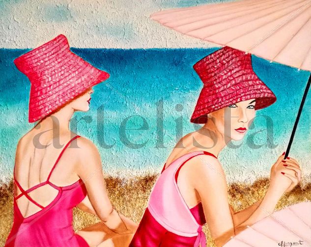 GLAMOUR EN VERANO Acrylic Panel Marine Painting