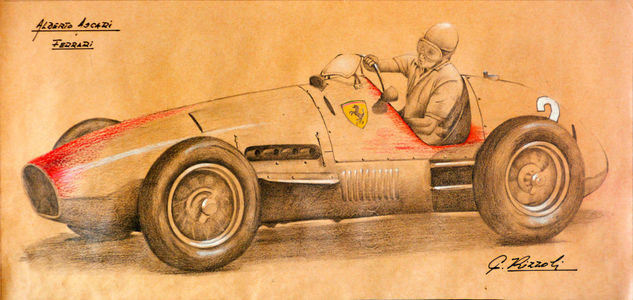 Ascari en Ferrari Pencil