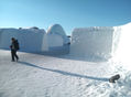 Ice Hotel person