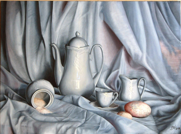 Bodegón en blancos Oil Canvas Still Life Paintings