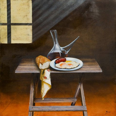 huevos fritos Oil Canvas Still Life Paintings