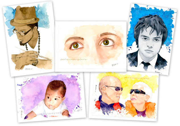 Portraits in watercolour Acuarela Papel Retrato