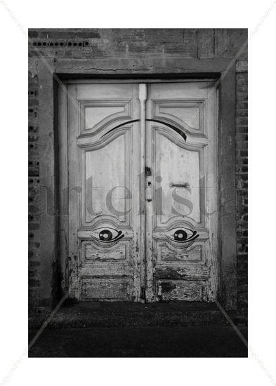 Sad door Conceptual/Abstract Black and White (Digital)