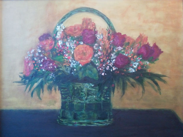 tiempo de rosas Oil Canvas Floral Painting