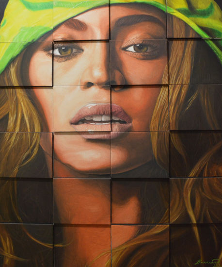 Beyoncé Oil Textile Portrait