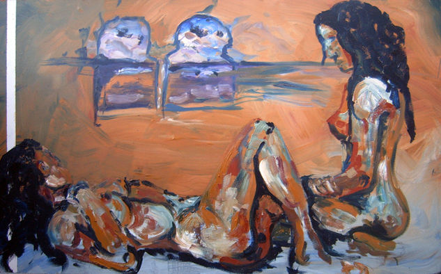 Soñando con diferentes horizontes Oil Panel Nude Paintings