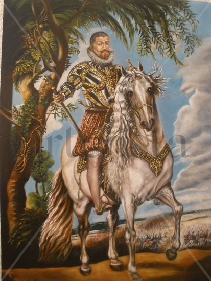 El duque de Lerma Oil Panel Portrait