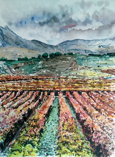 VIÑEDOS I Watercolour Paper Landscaping