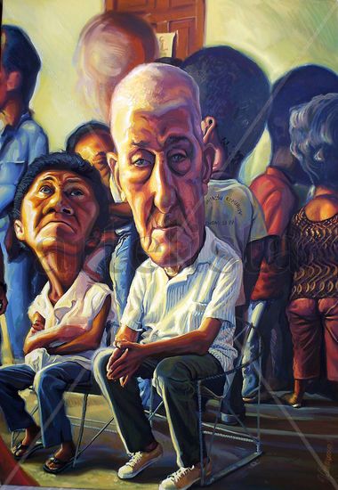 en la terminal del suplicio Oil Canvas Figure Painting