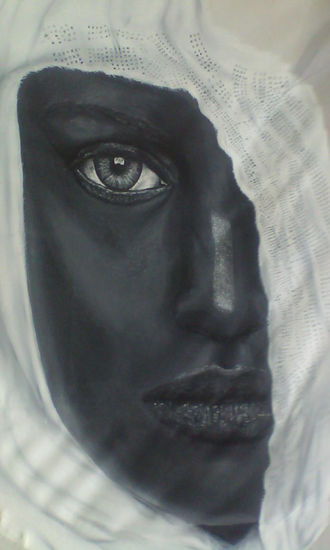 Venus noire Oil Textile Portrait