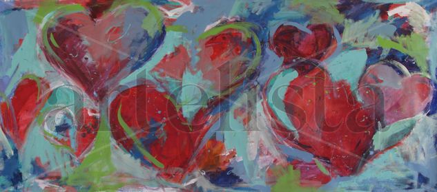 Hearts Acrylic Canvas Others